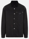 Re Nylon Long Sleeves Shirt Black - PRADA - BALAAN 2