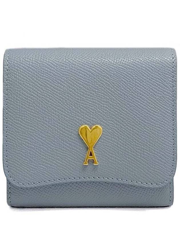 Heart Logo Paris Compact Wallet Blue Unisex - AMI - BALAAN 4