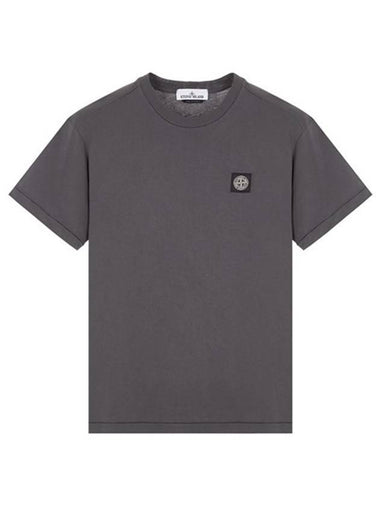 Logo Patch Short Sleeves T-Shirt  Steel Grey - STONE ISLAND - BALAAN 1