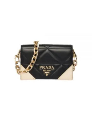 1BD333 V O42D F0002 Metal Logo Chain Shoulder Bag - PRADA - BALAAN 1