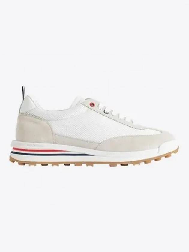 Thom Women Browne Nylon Tech Runner Low Top Sneakers Grey White - THOM BROWNE - BALAAN 2