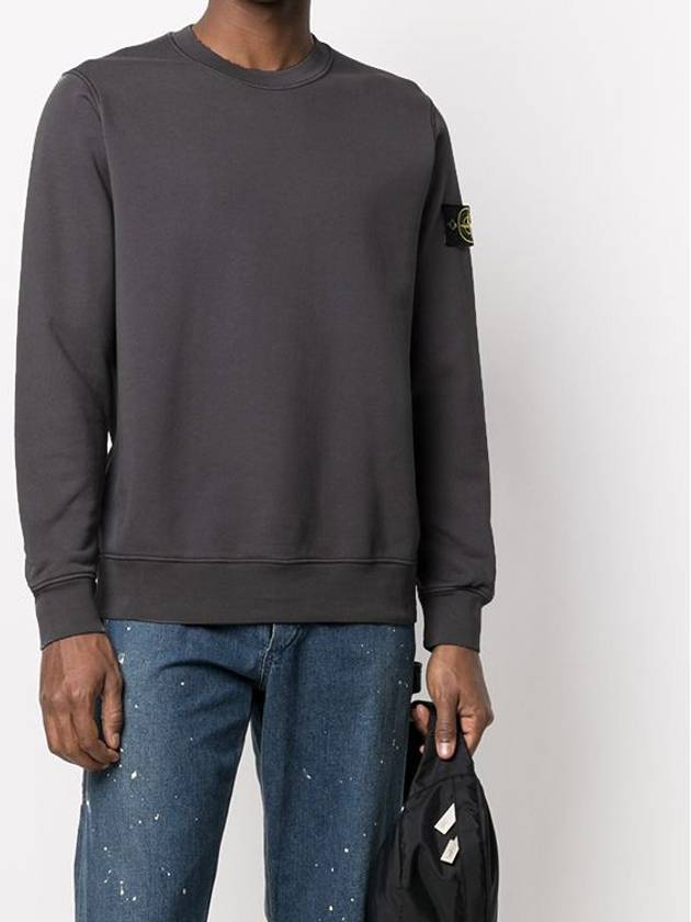 Men's Wappen Patch Sweatshirt Charcoal - STONE ISLAND - BALAAN 6