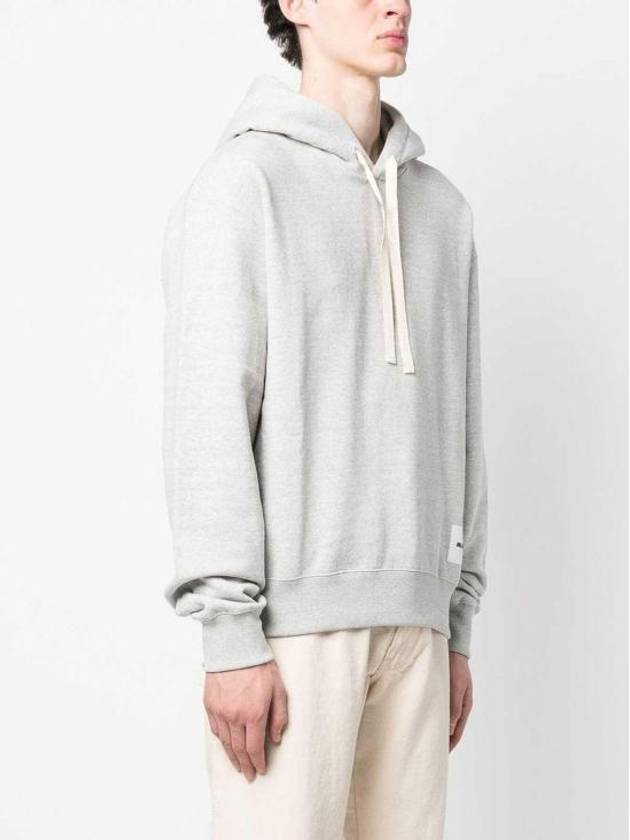 Logo Patch Cotton Hoodie Grey - JIL SANDER - BALAAN 6