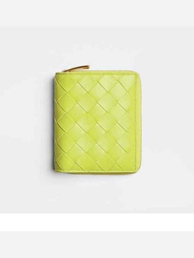 Intrecciato Zipper Bifold Half Wallet Lime - BOTTEGA VENETA - BALAAN 2