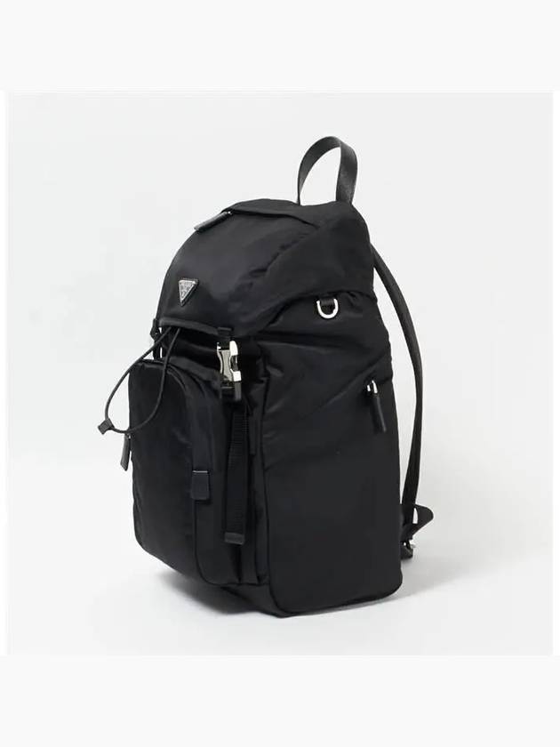 Re-Nylon Saffiano Leather Backpack Black - PRADA - BALAAN 4