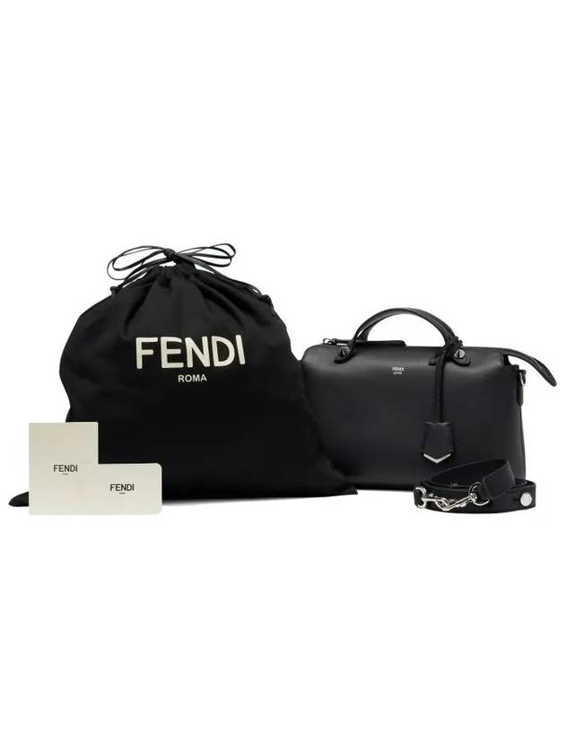 By The Way Boston Leather Medium Tote Bag Black - FENDI - BALAAN 4