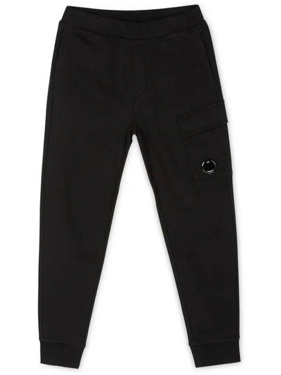 Diagonal Raised Fleece Cargo Track Pants Black - CP COMPANY - BALAAN 2