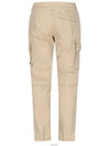 Men's Wappen Patch Slim Cargo Straight Pants Beige - STONE ISLAND - BALAAN 4