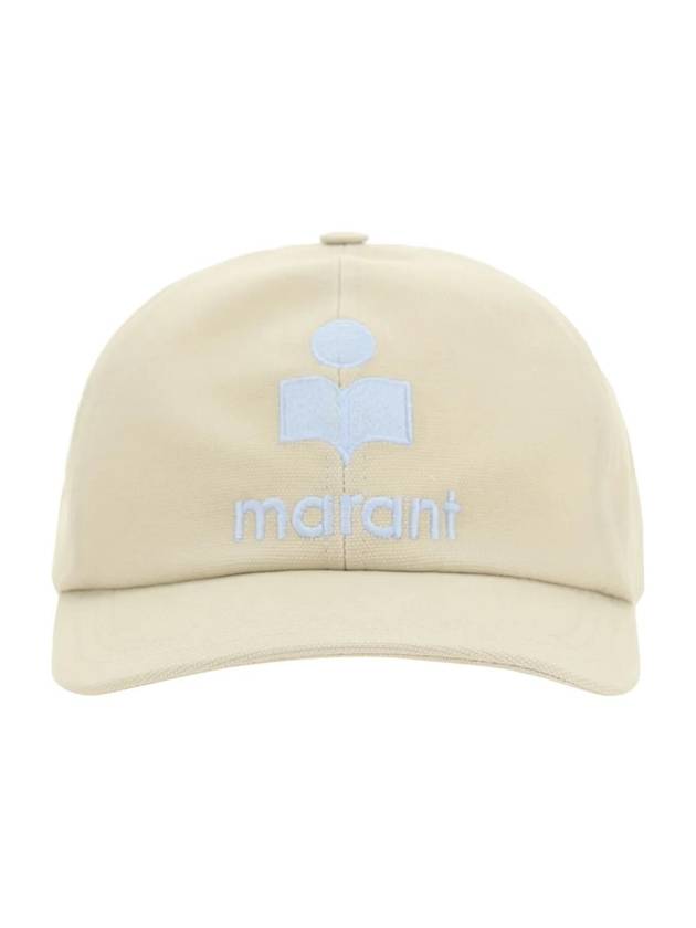 Tyron Logo Cotton Ball Cap Ecru Blue - ISABEL MARANT - BALAAN 1