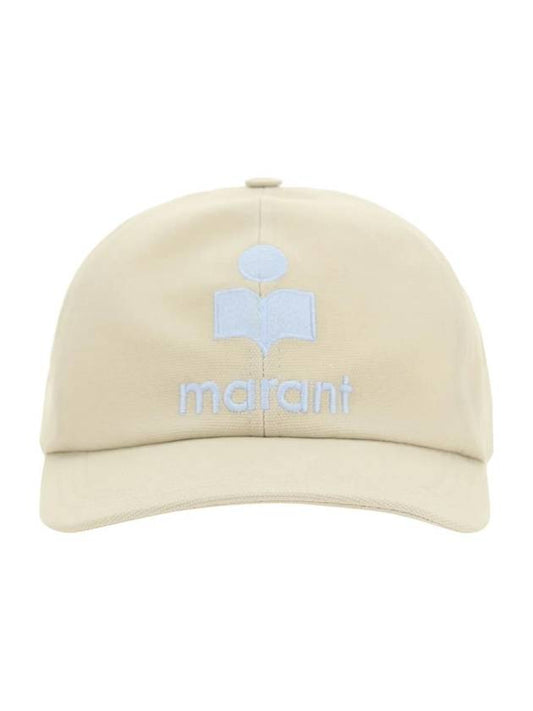 Tyron Logo Cotton Ball Cap Ecru Blue - ISABEL MARANT - BALAAN 1