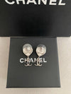 Earrings Metal Strass & Silver Pearly White Crystal - CHANEL - BALAAN 6