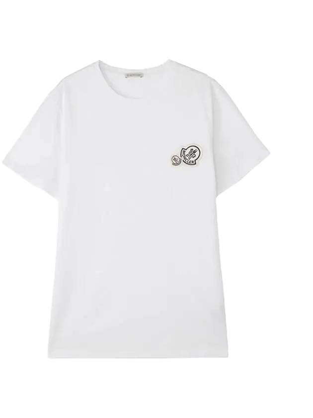 Double logo short sleeve t shirt white - MONCLER - BALAAN 1