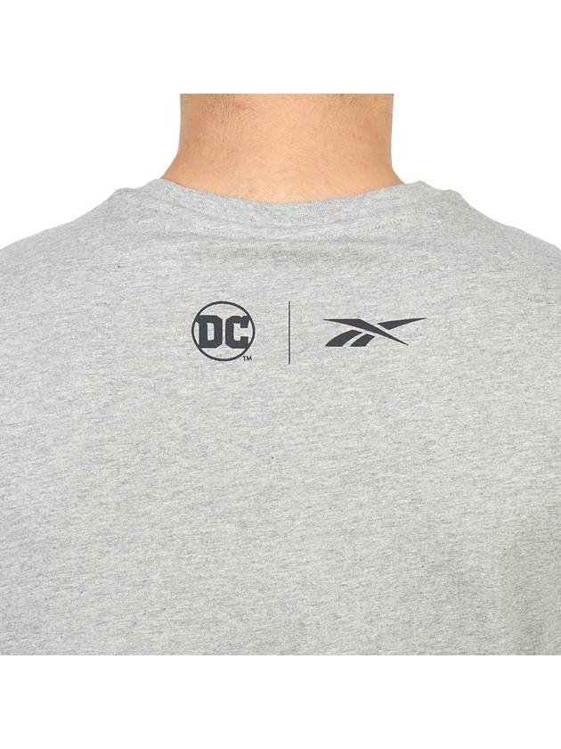 DC Face Off Short Sleeve T-Shirt Medium Grey Heather - REEBOK - BALAAN 8