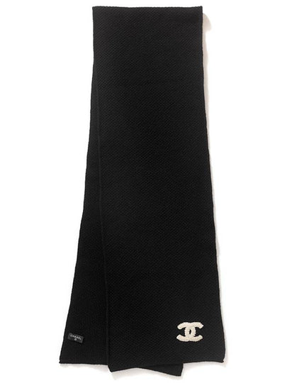 Women s Cashmere CC Logo Muffler Black AAA397B1780694305 - CHANEL - BALAAN 2