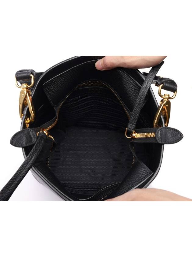 Vitello Phoenix Shoulder Bag Black - PRADA - BALAAN 7