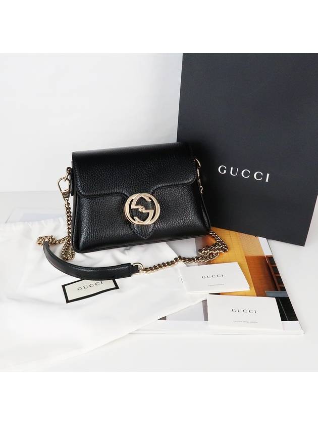 GG Interlocking Chain Mini Shoulder Bag Black - GUCCI - BALAAN 11