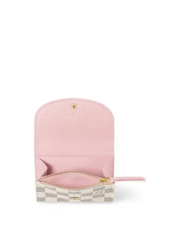 Rosalie Damier Azur Coin Purse Rose Ballerine - LOUIS VUITTON - BALAAN 6