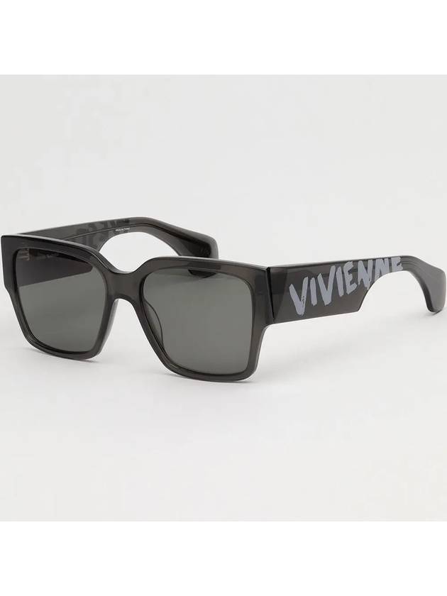 Eyewear Logo Square Oversize Sunglasses Black - VIVIENNE WESTWOOD - BALAAN 6