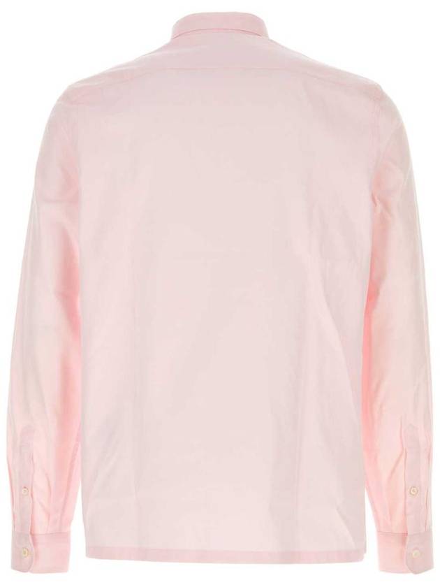 Cotton Long Sleeve Shirt Sky Pink - PRADA - BALAAN 3