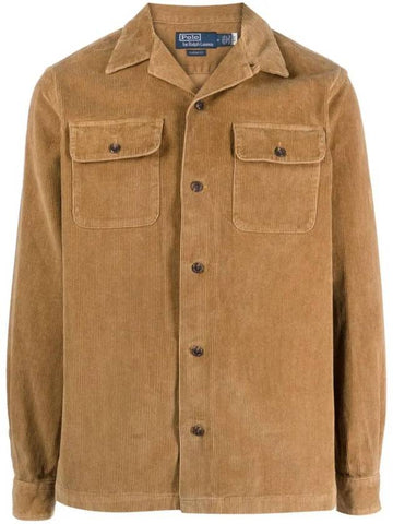 Corduroy Cotton Shirt Camel - POLO RALPH LAUREN - BALAAN 1