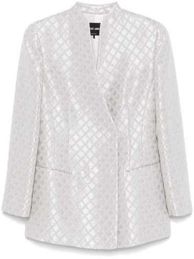 Giorgio Armani Jacquard Jacket Geometry Micropaillettes Clothing - GIORGIO ARMANI - BALAAN 1