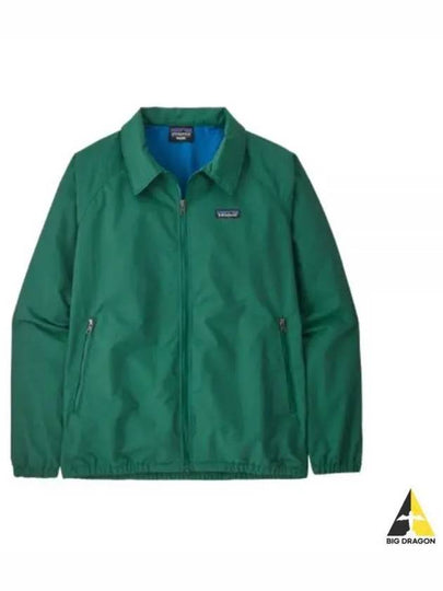 Men's Baggies Logo Patch Zip Pocket Zip-Up Jacket Conifer Green - PATAGONIA - BALAAN 2