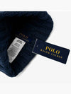 Polo Bear Cable Knit Beanie Navy - POLO RALPH LAUREN - BALAAN 5