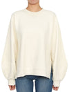 Women's Crew Neck Back Logo Sweatshirt Ivory - GANNI - BALAAN 2