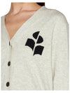 Isabel Marant Women's KARIN Logo Cotton Wool Cardigan CA0008FAA1X05E02LY - ISABEL MARANT ETOILE - BALAAN 3