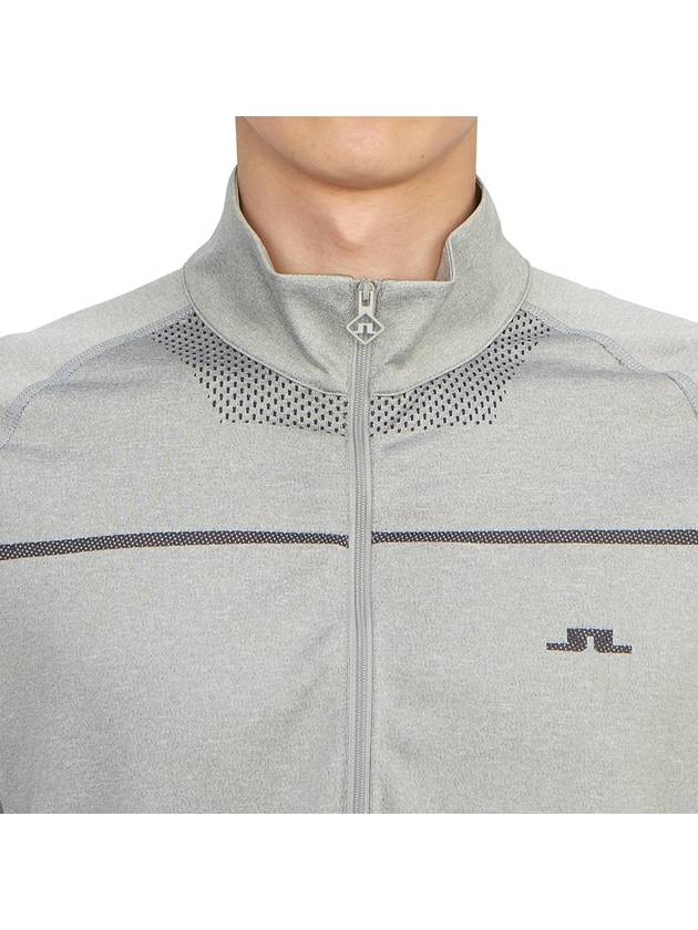 Jimmy Seamless Mid Layer Half Zip Sweater Light Grey Melange - J.LINDEBERG - BALAAN 7