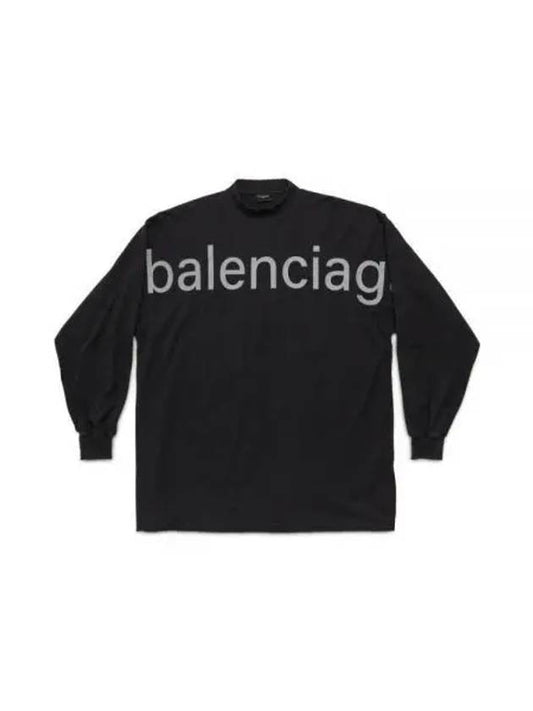 Embroidered Logo Sweatshirt Black - BALENCIAGA - BALAAN 2