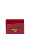 Patent Leather Half Wallet Red - PRADA - BALAAN 1