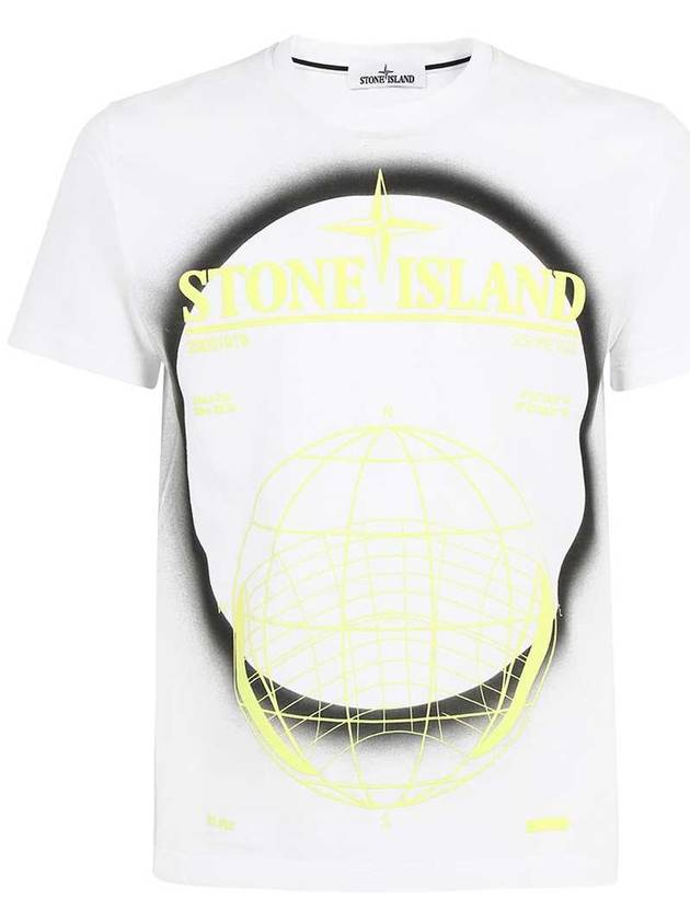 Men's Solar Eclipse Logo Short Sleeve T-Shirt White - STONE ISLAND - BALAAN 2