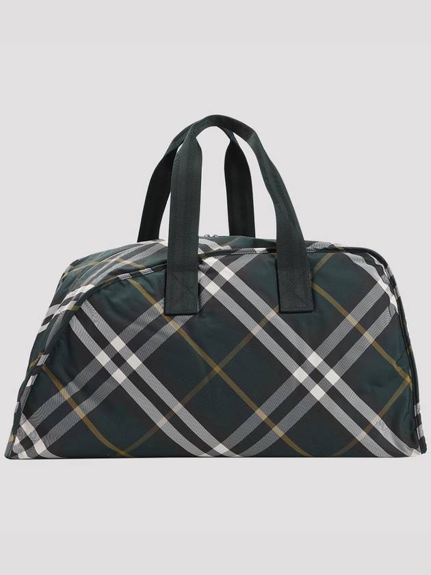 Shield Check Pattern Large Duffel Bag Green - BURBERRY - BALAAN 3