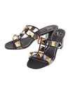 Roman Stud Sandal Heels Black - VALENTINO - BALAAN 2