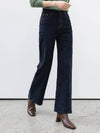 Purmil Hidden Banding Brushed Wide Denim Pants - MONO AT.D - BALAAN 1