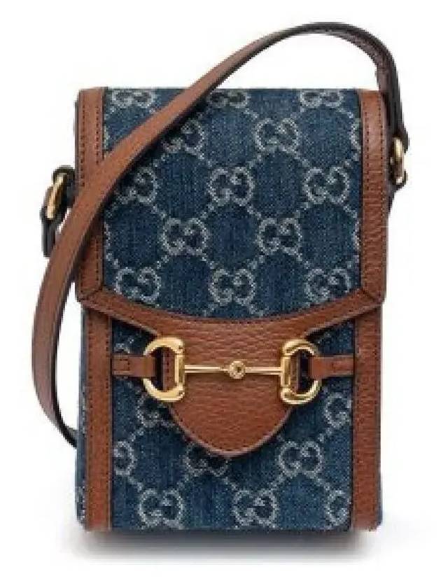 Horsebit 1955 Mini Bag Denim Brown - GUCCI - BALAAN 2