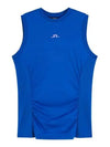 Hanna Logo Round Neck Sleeveless Blue - J.LINDEBERG - BALAAN 2