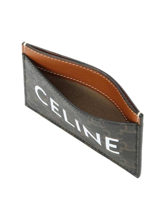 Triomphe Canvas Logo Card Wallet Tan - CELINE - BALAAN 7