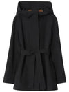 Technical Cotton Hooded Trench Coat Black - BURBERRY - BALAAN 2