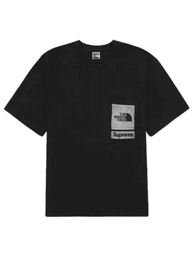 Printed Pocket Short Sleeve T-shirt Black - SUPREME - BALAAN 1