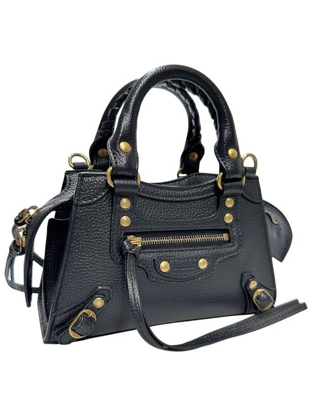 638527 Black Leather Neo Classic City Nano Tote Bag Strap - BALENCIAGA - BALAAN 2