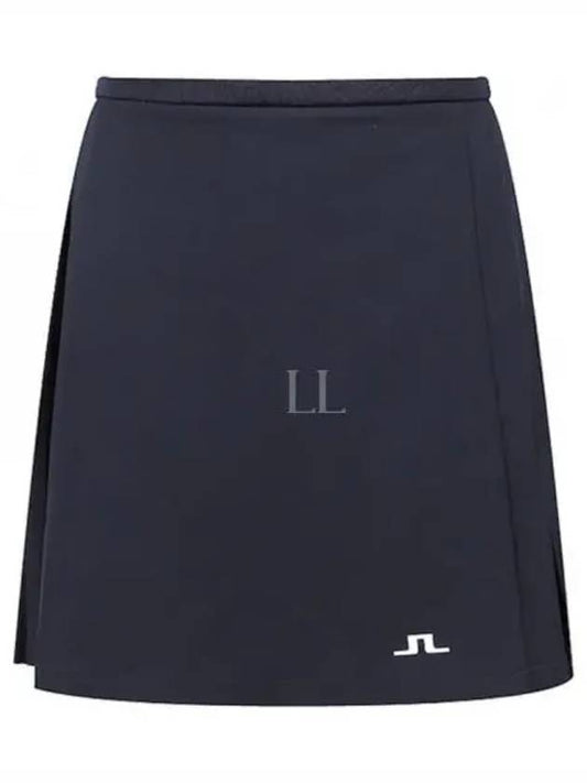 Women's SIERRA Pleated Skirt Navy - J.LINDEBERG - BALAAN 2