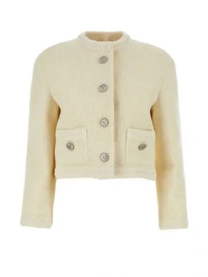 Wool Blazer Metal GG Button Jacket Ivory - GUCCI - BALAAN 2