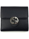 GG Interlocking Half Wallet Black - GUCCI - BALAAN 2