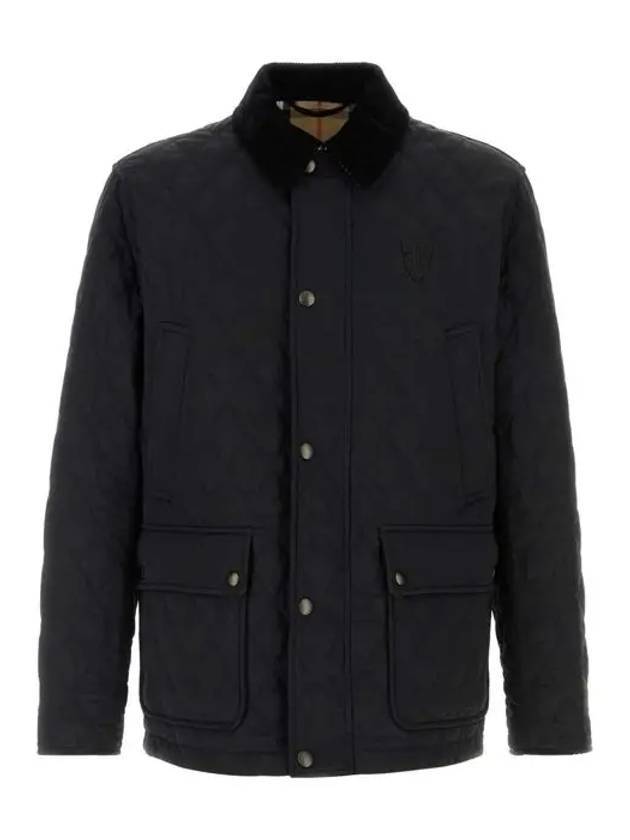 Corduroy Collar Quilted Jacket Black - BURBERRY - BALAAN 1