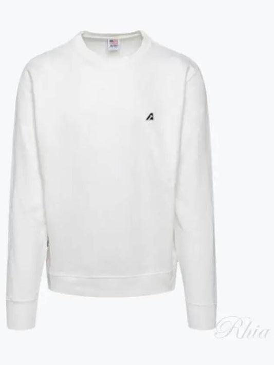 Iconic Logo Print Cotton Sweatshirt White - AUTRY - BALAAN 2