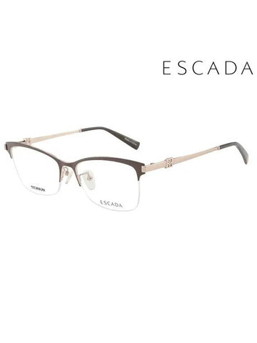 Glasses Frame VES 966F 001A Square Titanium Men Women - ESCADA - BALAAN 1