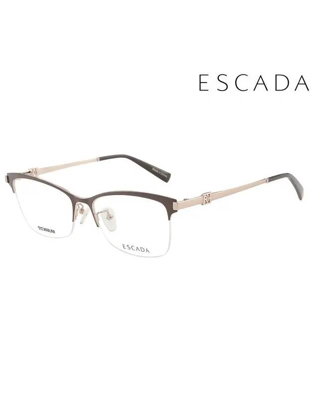 Glasses Frame VES 966F 001A Square Titanium Men Women - ESCADA - BALAAN 2