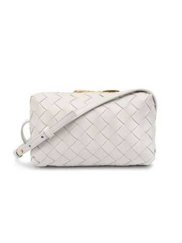 Intrecciato Mini Cross Bag White - BOTTEGA VENETA - BALAAN 1